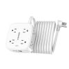 15 Ft Surge Protector Power Strip - 8 Widely Outlets with 4 USB Ports, 3 Side Outlet Extender with 15 Feet Extension Cord, Flat Plug, Wall Mount, Desk USB Charging Station, ETL, White view 1