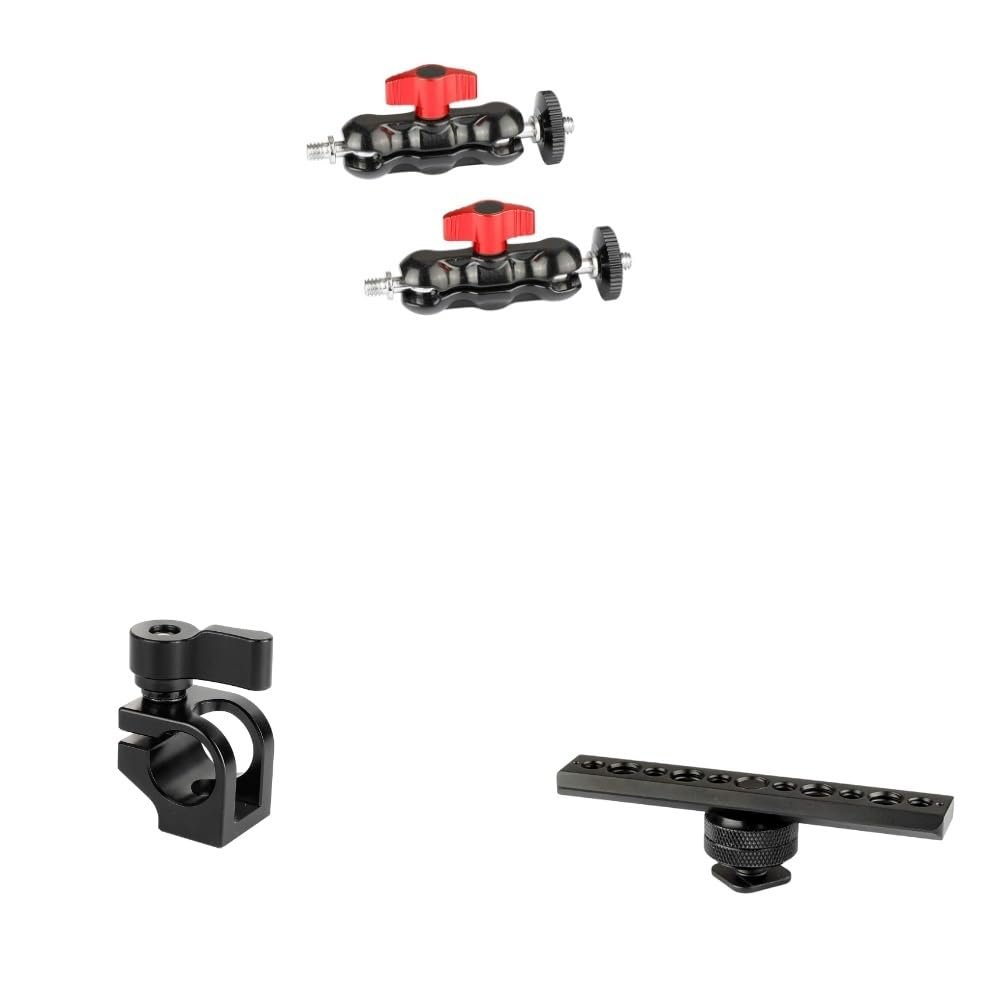 CAMVATE Universal Magic Arm + Standard NATO Safety Rail 105mm + 15mm Single Rod Clamp