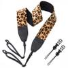 Padwa Lifestyle Leopard Velvet Camera Strap - 2" Double Layer Full Grain Cowhide Leather Head Camera Straps for Photographers,Unique Soft Velvet Fabric with Quick Release fits all Cameras view 1