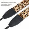 Padwa Lifestyle Leopard Velvet Camera Strap - 2" Double Layer Full Grain Cowhide Leather Head Camera Straps for Photographers,Unique Soft Velvet Fabric with Quick Release fits all Cameras view 3