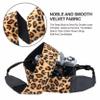 Padwa Lifestyle Leopard Velvet Camera Strap - 2" Double Layer Full Grain Cowhide Leather Head Camera Straps for Photographers,Unique Soft Velvet Fabric with Quick Release fits all Cameras view 4