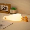 Daixinde Lying Flat Duck Night Light, Squishy Duck Lamp with Tap Control, 30-Min Auto-Off Timer, Rechargeable Silicone Bedside Lamp for Kids Adults, [Mothers Day Gifts] view 1
