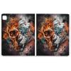 Dolrlasin Tiger and Skull Case for iPad Pro 11 Inch Case 2020(2nd Gen) with Pencil Holder, Smart iPad Case Support Touch ID and Auto Wake/Sleep view 2