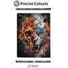 Dolrlasin Tiger and Skull Case for iPad Pro 11 Inch Case 2020(2nd Gen) with Pencil Holder, Smart iPad Case Support Touch ID and Auto Wake/Sleep view 3