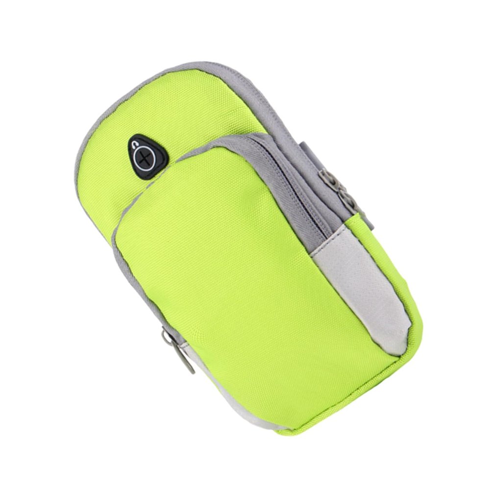 CHILDWEET 1pc Sports Arm Bag Breathable Exercise Armband for Large Phones Reflective Running Pouch for Fitness and Climbing Green