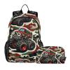ALAZA Monster Truck Camouflage Backpack and Lunch Bag Set for Boys Girls School Bookbag Cooler Kits view 1