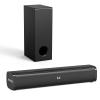 Wohome Sound Bar for Smart TV with Wired Subwoofer, 2.1 CH Small TV Soundbar Speakers, Support Bluetooth 5.3/ARC/Optical/AUX/USB Connectivity, S100 Pro, Black view 1