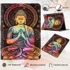 for Kindle 10th Generation 2019 Case, Durable PU Leather Kindle Cover 10th Generation, Adjustable Stand with Auto Sleep/Wake Smart Cover (Not fit Kindle Oasis or Kindle 2022), Buddha view 3