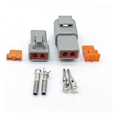 Artemisia Deutsch DTP 2 Pin Grey Male Female Waterproof Electrical Auto Connectors Plug DTP06-2S DTP04-2P