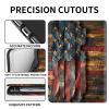for Kindle 10th Generation 2019 Case, Durable PU Leather Kindle Cover 10th Generation, Adjustable Stand with Auto Sleep/Wake Smart Cover (Not fit Kindle Oasis or Kindle 2022), Wooden USA Flag view 2