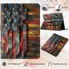 for Kindle 10th Generation 2019 Case, Durable PU Leather Kindle Cover 10th Generation, Adjustable Stand with Auto Sleep/Wake Smart Cover (Not fit Kindle Oasis or Kindle 2022), Wooden USA Flag view 3