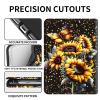 for Kindle 10th Generation 2019 Case, Durable PU Leather Kindle Cover 10th Generation, Adjustable Stand with Auto Sleep/Wake Smart Cover (Not fit Kindle Oasis or Kindle 2022), Sunflower view 2