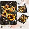 for Kindle 10th Generation 2019 Case, Durable PU Leather Kindle Cover 10th Generation, Adjustable Stand with Auto Sleep/Wake Smart Cover (Not fit Kindle Oasis or Kindle 2022), Sunflower view 3