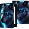 for Kindle 10th Generation 2019 Case, Durable PU Leather Kindle Cover 10th Generation, Adjustable Stand with Auto Sleep/Wake Smart Cover (Not fit Kindle Oasis or Kindle 2022), Wolf view 1