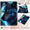 for Kindle 10th Generation 2019 Case, Durable PU Leather Kindle Cover 10th Generation, Adjustable Stand with Auto Sleep/Wake Smart Cover (Not fit Kindle Oasis or Kindle 2022), Wolf view 3