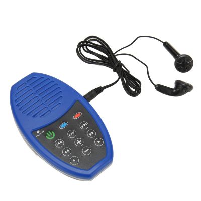 4G Capacity LED Player, Solar Charging Electronic Reader with Multifunctional Buttons, Compact and Easy to Carry, Suitable for Night Reading (Blue)