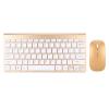 Compact Keyboard Mouse Set, LED Indicator Power Saving Design, Thin and Light with ABS Material for Office (Gold) view 1