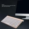 Compact Keyboard Mouse Set, LED Indicator Power Saving Design, Thin and Light with ABS Material for Office (Gold) view 2