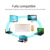 Compact Keyboard Mouse Set, LED Indicator Power Saving Design, Thin and Light with ABS Material for Office (Gold) view 3