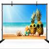 chnywork 12x8ft Summer Seaside Beach Backdrop Sunshine Pineapple Wearing Sunglasses Starfish Wooden Table Background Summer Vacation Theme Party Decorations Photo Booth Studios Props Wallpaper view 3