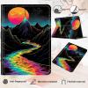 for Kindle Paperwhite 11th Generation Case 6.8 All-New 2024/2023/2021, PU Leather Kindle Case Adjustable Stand with Auto Sleep/Wake Cover for Kindle Paperwhite Signature Edition, Colour Month view 3