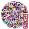 102 Pack Cool Skull Stickers for Adults,Fun Skull Stickers Vinyl Waterproof Sticker for Decor Party Favors for Water Bottle,Luggage,Laptop,Gothic and Horror Sticker for Adults view 1