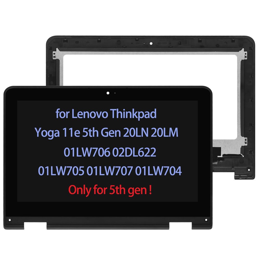 10 PCS ARUISIFX 11.6" Screen Replacement HD Compatible with Lenovo 01LW704 Touch Screen Digitizer Assembly Bezel