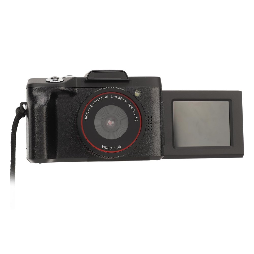 1080P HD Digital Camera 16MP, Flip Screen Display, 2.4in TFT Screen 1/4 Thread Hole 16X Digital Zoom Compact Camera, for Records, Travel, Weddings, Campus