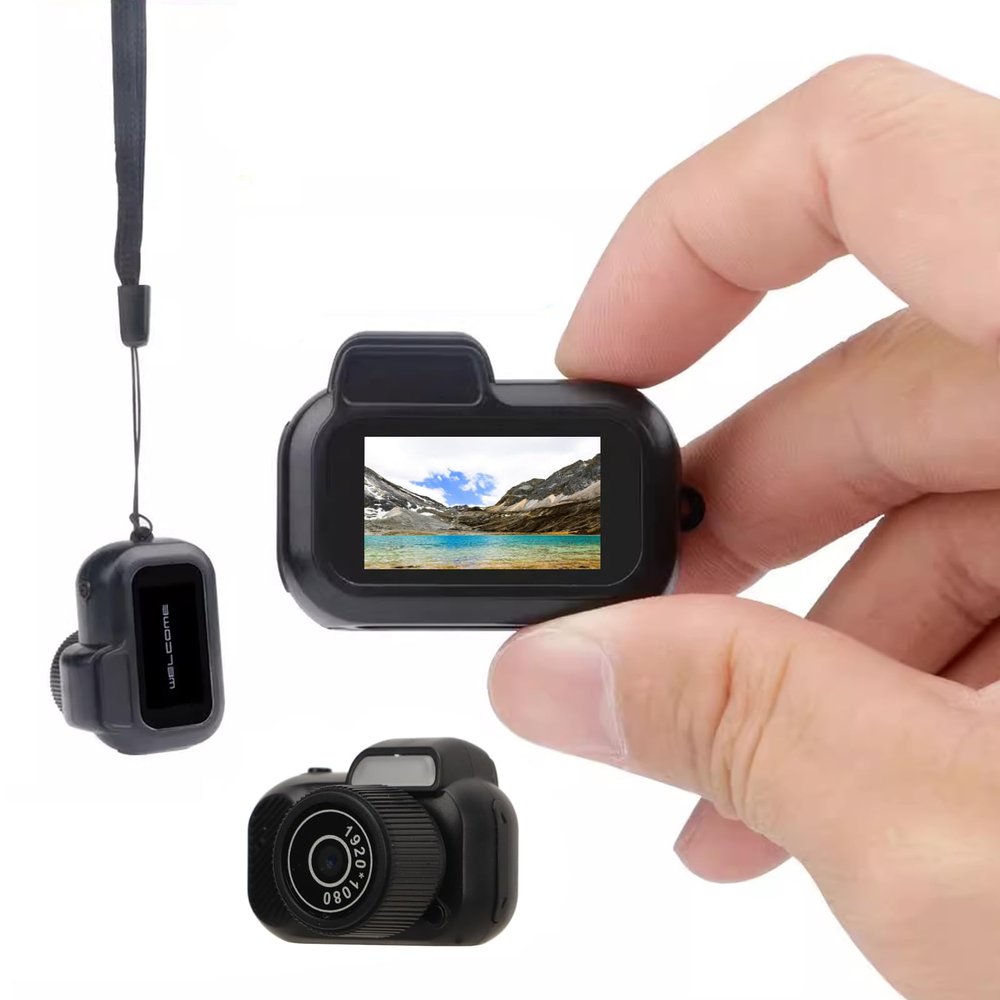 Mini Keychain Camera, 1080P 2MP Mini Thumb Sized Camera Keychain, Micro Video Camera Camcorder, with 100 Mins Battery Life, for Students, Kids