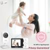 VTimes Baby Monitor with Camera and Audio, Video Baby Monitor No WiFi Night Vision 2.4" LCD Screen Portable Baby Camera Monitor Alarm Lullaby Temperature Sensor and 1000ft, Ideal for Baby/Elderly/Pet view 2