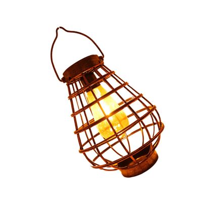 Milisten 1pc Solar Lantern Light Elegant Outdoor Hanging Decoration for Garden Patio BBQ Iron Art Illumination for Family and Friends