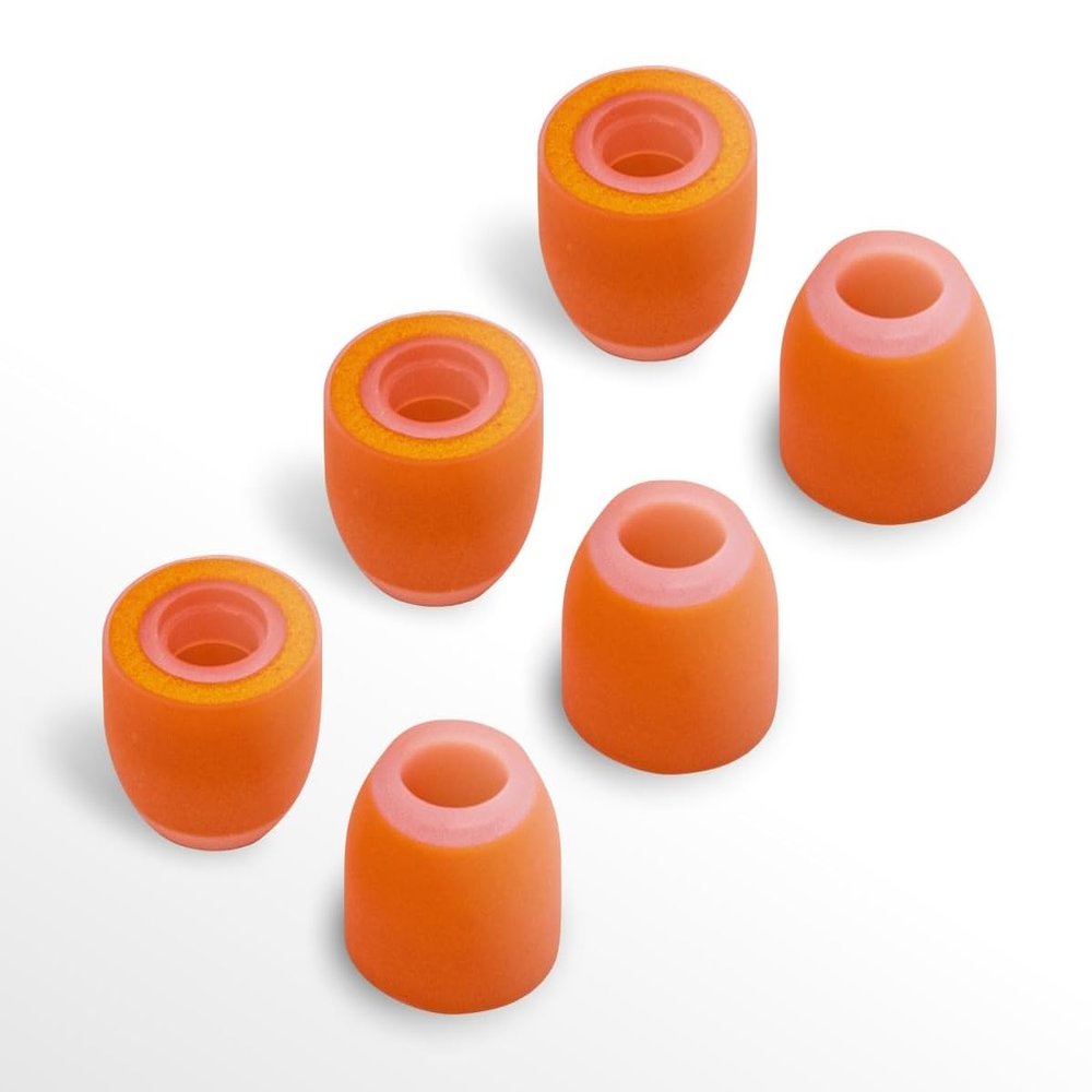 SYMBIO W New Improved Ear Tips Hybrid Design: Soft Memory Foam Core and Outside Silicone. Comfortable Fit & Longer Life - 3 Pairs (Small)