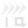 4pcs Mirror Decals for Bathroom Peel and Stick Mirror Frame Border Decorative Corner Onlay Stickers view 3