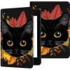 for Kindle Paperwhite 11th Generation Case 6.8 All-New 2024/2023/2021, PU Leather Kindle Case Adjustable Stand with Auto Sleep/Wake Cover for Kindle Paperwhite Signature Edition, Black Cat view 1
