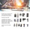 16 Pieces Type C Adapter Kit, Aluminum Alloy Shell USB3.0 USB3.1 USB C Adapter Kit for Laptop Phone Quick Connections, Plug and Play view 2