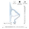 Pixio PS1S Wave Blue Single Monitor Arm Stand Desk Mount - Fits up to 32 inches Monitors and up to 19.8lbs. VESA Compatibility and Integrated Cable Management view 4