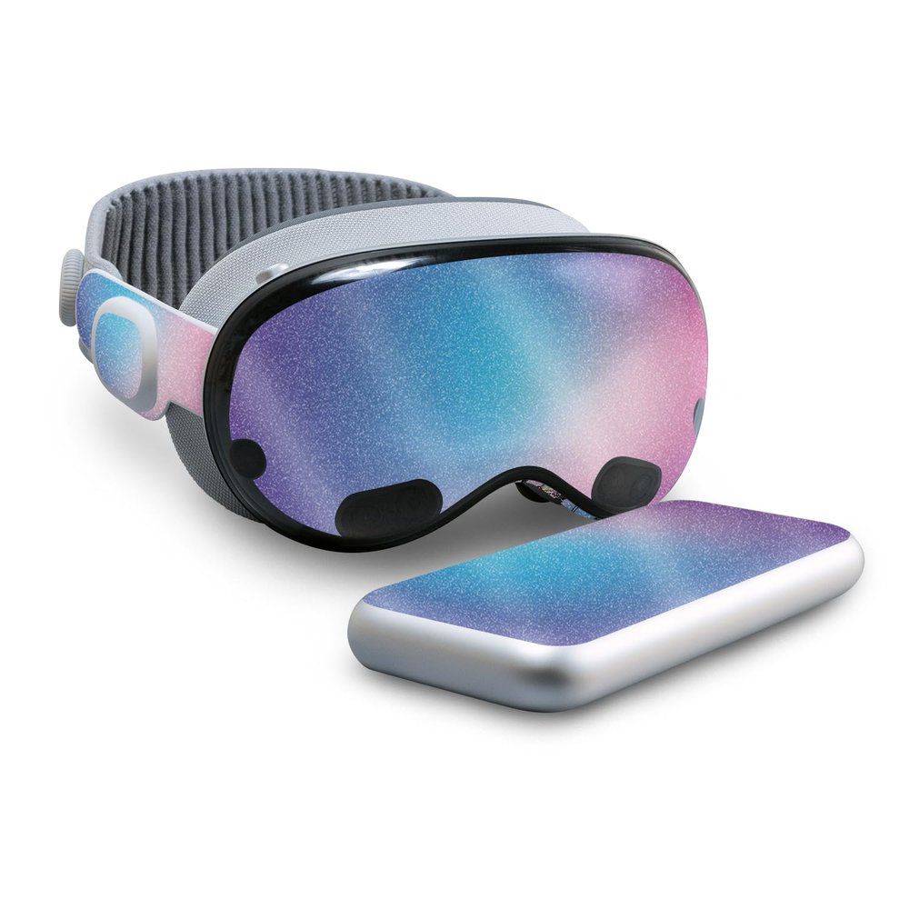 Glossy Glitter VR Skin Compatible with Apple Vision Pro - Royal Haze - Premium 3M Vinyl Protective Wrap Decal Cover - Easy to Apply | Crafted in The USA by MightySkins