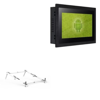 BoxWave Stand and Mount Compatible with Geekland GK-TW7A-3268-FWM (7 in) - Pocket Aluminum Stand 3-in-1, Portable Multi Angle Viewing Riser - Metallic Silver