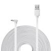 30FT Power Extension Cable Compatible with Wyze Cam Pan v3 Otudoor Security Camera, Micro USB Cord 90 Degree Charger Adapter L-Shaped Long Flat Waterproof Charging Cord-White view 1