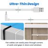 30FT Power Extension Cable Compatible with Wyze Cam Pan v3 Otudoor Security Camera, Micro USB Cord 90 Degree Charger Adapter L-Shaped Long Flat Waterproof Charging Cord-White view 4