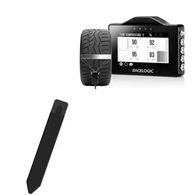 BoxWave Stylus Pouch Compatible with Racelogic Tyre Temperature Monitoring System - Stylus PortaPouch, Pen Stylii Holder Carrier Portable Self-Adhesive - Jet Black