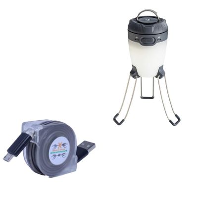 BoxWave Cable Compatible with Black Diamond Apollo - miniSync, Retractable, Portable Sync Cable