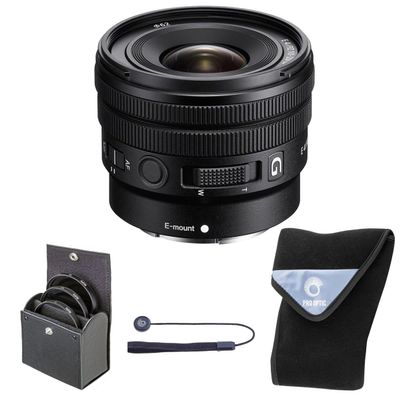Sony E PZ 10-20mm f/4 G Lens, Bundle w/62mm Filter Kit 15x15 Wrap