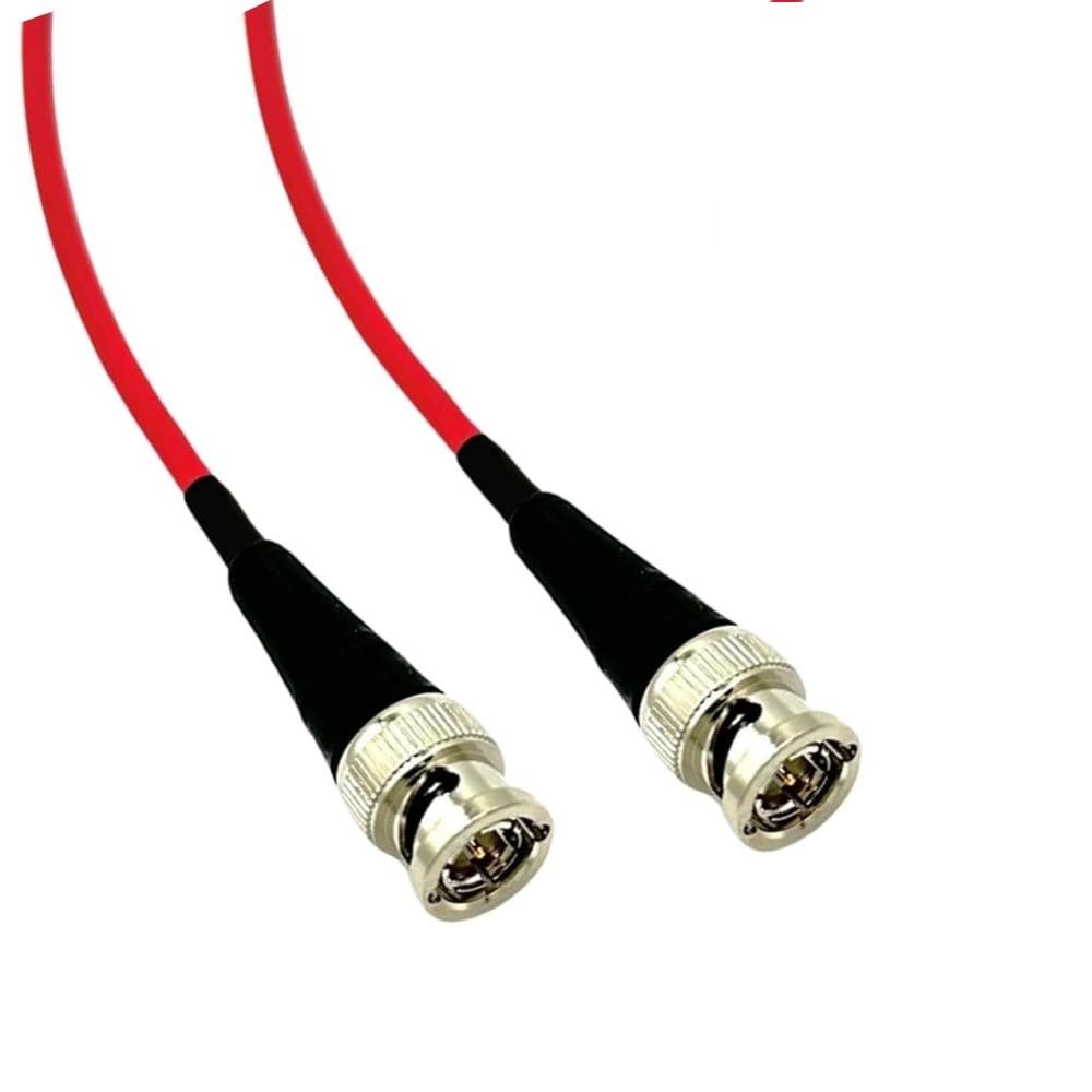 Cable Evolution 12G HD SDI Cable Mini RG59 - BNC to BNC - (1.0 Feet) (RED)