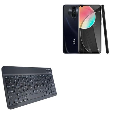 BoxWave Keyboard Compatible with Xgody K30 Pro - SlimKeys Bluetooth Keyboard, Portable Thin with Chiclet-Style Keys - Jet Black