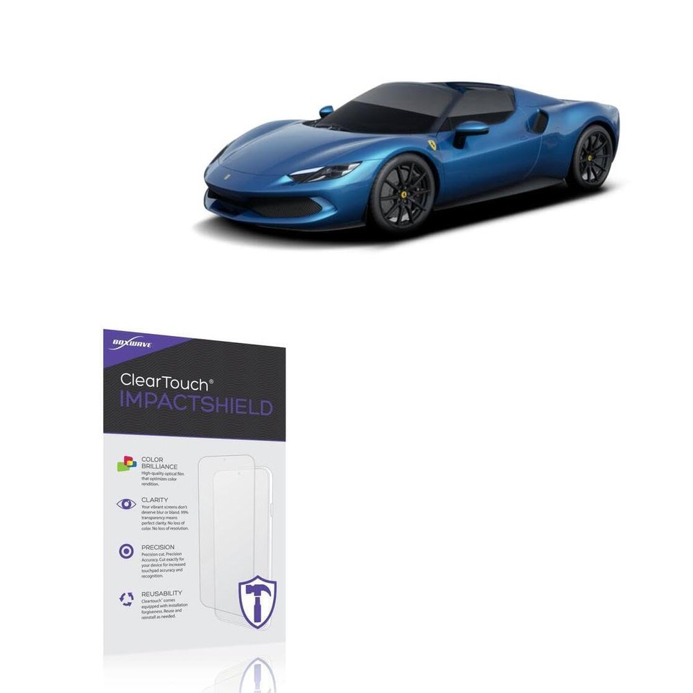BoxWave Screen Protector Compatible with Ferrari 2024 296 GTS Cluster Display (16 in) - ClearTouch ImpactShield (2-Pack), Impenetrable Screen Protector Flexible Film