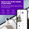 Roku Outdoor Camera for Home Security - IP65 Weather Resistance Wireless Security Camera with 1080p HD Night Vision, Works with Alexa & Google, Motion Detection - 90-Day Subscription Included, White view 2
