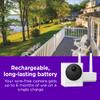 Roku Outdoor Camera for Home Security - IP65 Weather Resistance Wireless Security Camera with 1080p HD Night Vision, Works with Alexa & Google, Motion Detection - 90-Day Subscription Included, White view 4