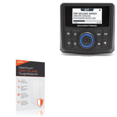 BoxWave Screen Protector Compatible with SoundExtreme Marine Gauge Radio - ClearTouch Anti-Glare ToughShield 9H (2-Pack), Anti-Glare 9H Tough Flexible Film Screen Protector