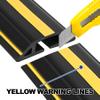 10Ft Cord Covers for Wires on Floor, 3-Channel Heavy Duty Floor Cord Cover with Anti-Slip Base & Yellow Warning Strips, Extension Cord Covers for Floor, Ideal for Home, Office, Outdoor Use view 4